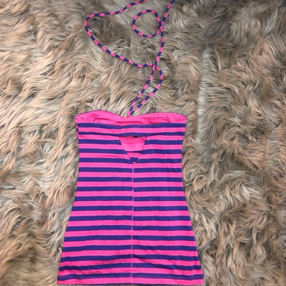 Vintage Striped Tube Top with Ties - Picture 3 of 6